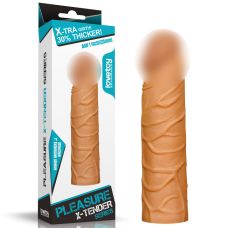 Насадка на член удлиняющая реалистичная светло коричневая Lovetoy 