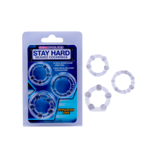 Кільця ерекційні на член 3 штуки різного розміру прозорі Stay Hard