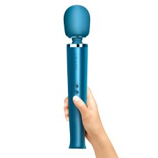 Вібромасажер Ванд у формі мікрофона синього кольору Le Wand Rechargeable massager
