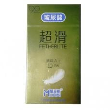 Презерватив из натурального латексу и с гиалуроновой кислотой прозрачного цвета Muaisi 10 штук