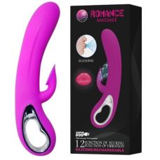 Вакуумный клиторальный стимулятор розового цвета LYBAILE ROMANCE MASSAGE