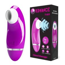 Силиконовый вакуумный стимулятор клитора водоустойчивый фиолетовый Baile ROMANCE IVAN