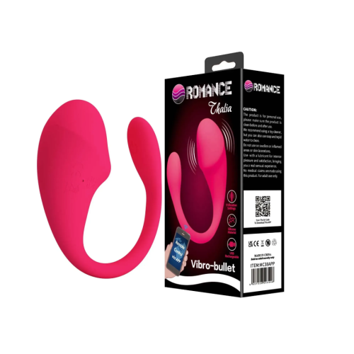 Смарт віброяйце вагінальне силіконове червоне LYBAILE Romance Thalia App Control Bullet Vibrator