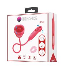 Двойной гибкий вибратор для точки G и для клитора и сосков с функцией лизания красного цвета LYBAILE Pretty Love Romance Alyss