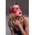 Маска на очі БДСМ із штучної шкіри червона Candy Hero модель МD2