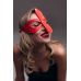 Маска на очі БДСМ із штучної шкіри червона Candy Hero модель МD2