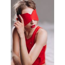 Маска на глаза БДСМ из полиуретана красная Candy Hero модель MD3 размер One Size