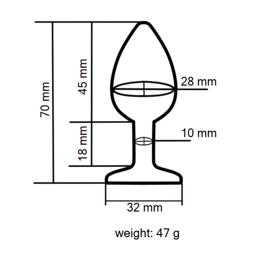 Анальна пробка золотиста із нержавіючої сталі з червоним кристалом EGZO Round Plug розмір S