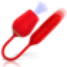 Подвійний вібратор Вагінальний стимулятор та Кліторальний вакуумний стимулятор червоного кольору Mia