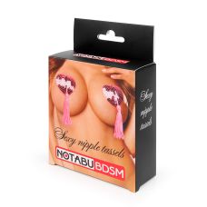 Пестіси-накладки на соски у вигляді Сердечка Notabu рожеві з текстилю