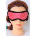 Маска для глаз красная с сердечками Notabu текстильная