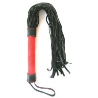 Плетка красно-черная с тридцатью хвостами из винила Notabu L рукояти 160 мм L хвоста 300 мм PVC