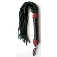 Плетка с тридцатью хвостами Notabu из экокожи L рукояти 160 мм L хвоста 290 мм, цвет красный/чёрный, PVC