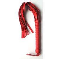 Плетка из винилого материала красного цвета Notabu L рукояти 160 мм L хвоста 335 мм PVC