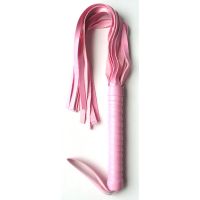 Плеть из винилого материала розового цвета Notabu L рукояти 160 мм L хвоста 335 мм PVC