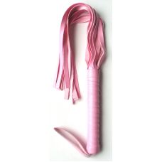 Батіг з вінілового матеріалу рожевого кольору Notabu L рукояті 160 мм L хвоста 335 мм PVC