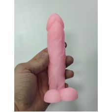 Мыло Искуситель в форме члена 15 см розового цвета