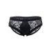 Трусы мужские полупрозрачные с кружевом черные Star Night размер L