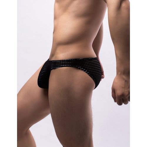 Дихаючі сітчасті сексуальні чоловічі труси чорні Star Night розмір M