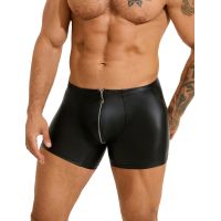 Труси чоловічі блискавки з імітацією шкіри чорні Star Night розмір XL