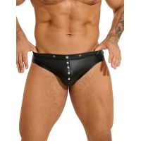 Чоловічі труси із заклепками та імітацією шкіри чорні Star Night розмір XL