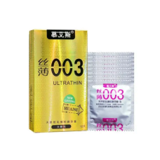 Ультратонкие презервативы с ребристой текстурой из натурального латексного каучука Muaisi Ultrathin Gold 12 штук