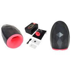 Мастурбатор-вібратор 8 см / 7,8 см з підігрівом силіконовий NINJA 6 режимів стимуляції