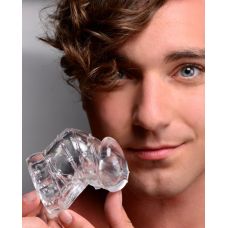 Пояс вірності чоловічий БДСМ прозорий Master Series Detained