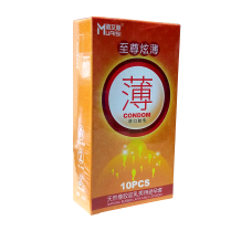 Презервативы с пупырышками ультратонкие с охлаждающим эффектом желтые Muaisi 10 штук