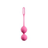 Вагінальні кульки рельєфні із медичного силікону рожеві Miss V