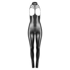 Бодістокінг вініловий з відкритими грудьми чорний Noir Handmade модель F125 розмір S