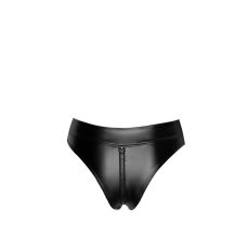 Сексуальные виниловые трусики с молнией черные Noir Handmade модель F260 размер S