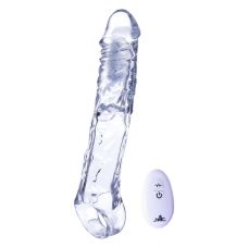 Вібронасадка на член реалістична прозора з пультом керування NMC Ice Crystals Collection