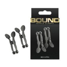 Зажимы для сосков регулируемые БДСМ черного цвета NS Novelties Bound Heavy Duty