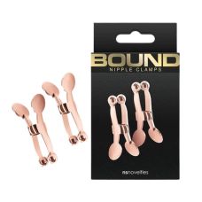 Зажимы для сосков регулируемые БДСМ золотистого цвета NS Novelties Bound Heavy Duty