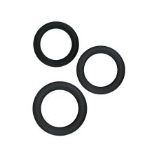 Набор эрекционных колец на член черного цвета NS Novelties Renegade 3 штуки