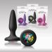 Анальная пробка силиконовая  черного цвета с разноцветным кристаллом NS Novelties  Анальная пробка силиконовая  черного цвета с разноцветным кристаллом NS Novelties