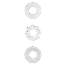 Набор эрекционных колец на член прозрачные NS Novelties Renegade 3 штуки