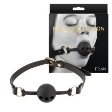 Кляп с шариком в рот на регулируемом ремешке черный NS Novelties Fran 