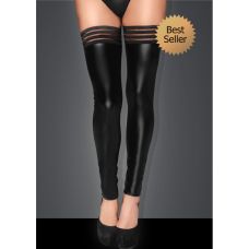 Чулки без носка на силиконе черного цвета Noir Handmade F158 размер S