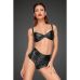 Бюстгальтер с декоративными складками черного цвета Noir handmade F174 размер L