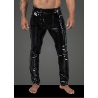 Штаны мужские виниловые черного цвета Noir handmade H060 размер M