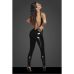 Эротический женский комбинезон с открытой спиной виниловый Noir Handmade размер M черный