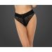 Еротичні жіночі трусики із замком NOIR Handmade розмір M чорні