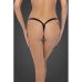 Сексуальные виниловые стринги со змеиным тиснением черные Noir Handmade P009 размер L