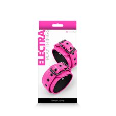 Наручники БДСМ рожевого кольору NS Novelties Electra wrist cuffs pink