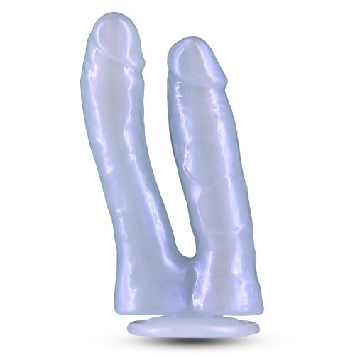 Фалоімітатор подвійний реалістичний на присосці фіолетовий NS Novelties Fantasia