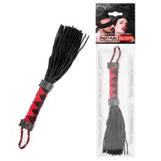 Батіг-флогер чорний з червоною ручкою l рукояті 160 мм L хвоста 300 мм