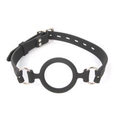 Кляп-кольцо для рта из силикона черное L 550 мм D 50 мм