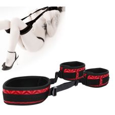 Оковы для ног и шеи из экокожи соединённые между собой Notabu